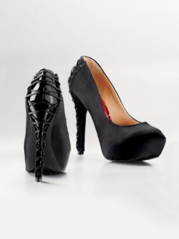 Lace-Up Corseted Pump