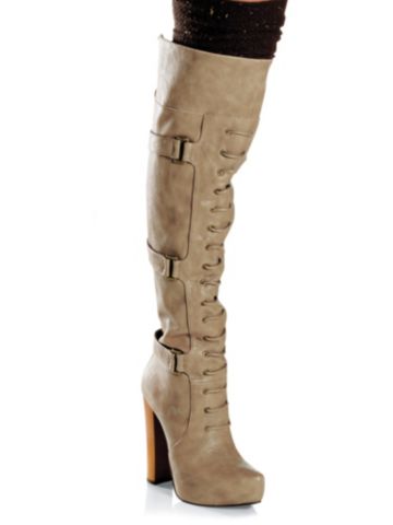 Wooden Platform Boot