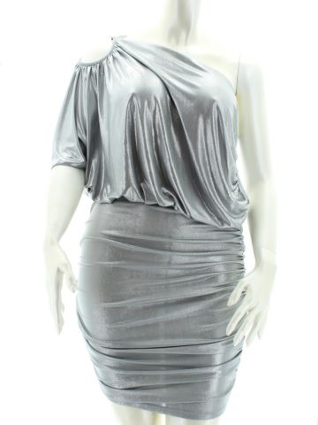 One-Shoulder Shimmer Dress PLUS