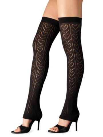 Heart Crocheted Leg Warmer