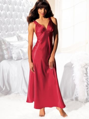 Buy Pleated Cup Satin Gown, see details about this Sexy Lingerie and more