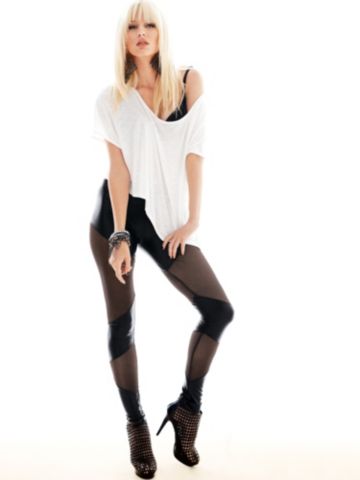 Sheer Inset Superstar Legging