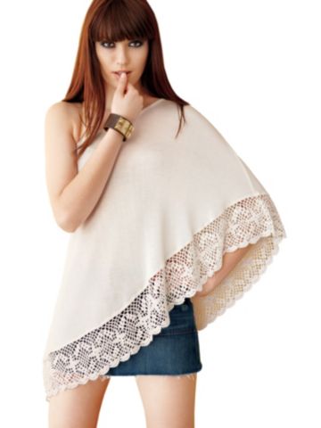 Crocheted Whisper Poncho PLUS
