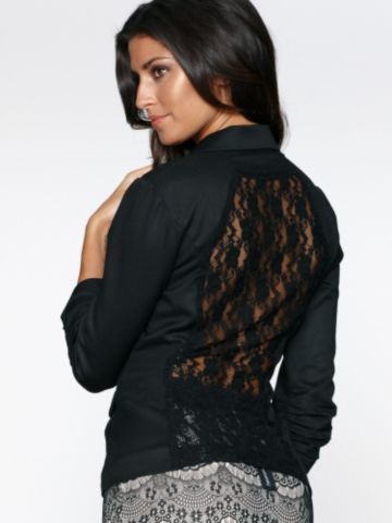 Lace Back Blazer