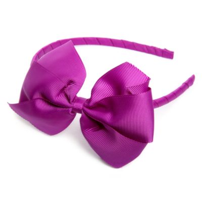 purple bow headband