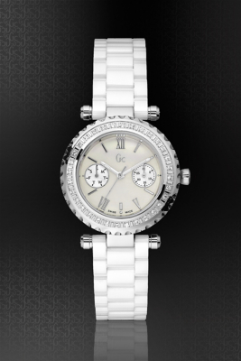 GUESS Gc DIVER CHIC Diamond White Ceramic Time