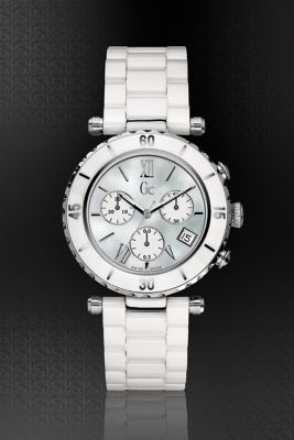 GUESS Gc DIVER CHIC White Ceramic Chronograph