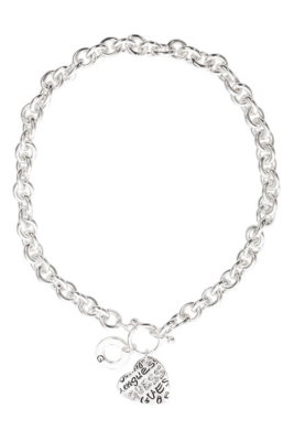 Graffiti GUESS Heart Necklace