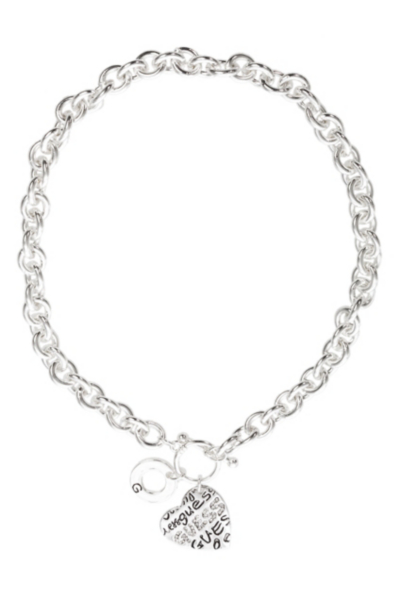 Graffiti GUESS Heart Necklace
