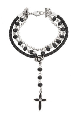 GUESS Online Exclusive - Rosary Bead Bracelet, SILVER