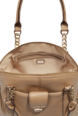GUESS Kerri FauxLeather and Chain Handle Dome Satchel eBay