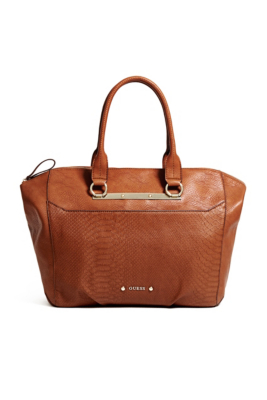 GUESS Women's Addy SnakeEmbossed Weekender Bag