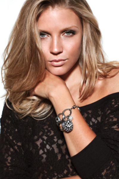 Fabrique Rhinestone Pearl Charm Bracelet