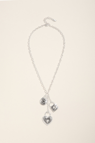 Three Lock Charms Y Necklace