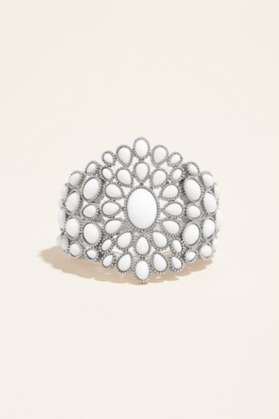 White Stone Stretch Bracelet