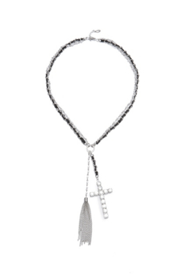 Pearl and Cross Necklace