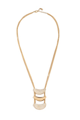 Stingray-Texture Triple Drop Necklace