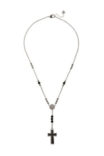 Pall and Wood Rosary Necklace