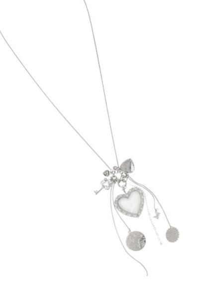 Charm Alarm Heart Y Necklace