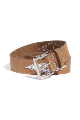 Suede Belt with Rhinestone Detail