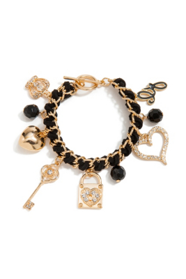 GUESS Gold-Tone Woven Charm Bracelet - Picture 1 of 1