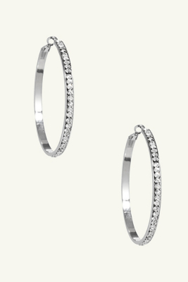 Rhinestone Hoop Earrings