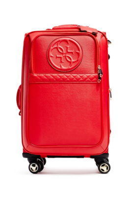 guess red suitcase