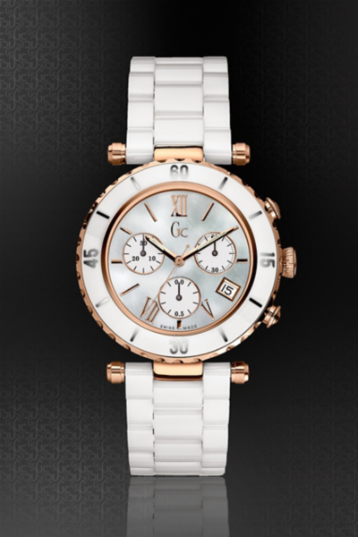 Gc DIVER CHIC White Ceramic Chronograph Timepiece