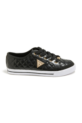 guess black quilted sneakers
