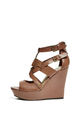 guess denim wedge sandals