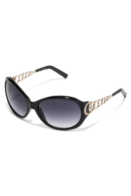 Guess Womens Plastic And Metal Round Sunglasses 