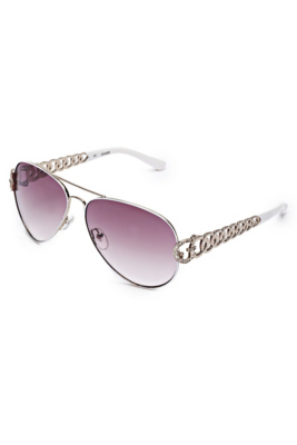 GUESS Women's ChainLink Aviator Sunglasses eBay