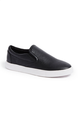 guess black slip on shoes