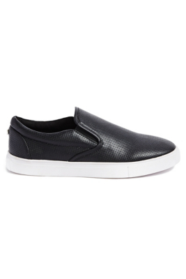 guess black slip on shoes
