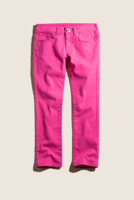 GUESS Kids Girls Foxy Colored Ankle Jean, PINK (7)