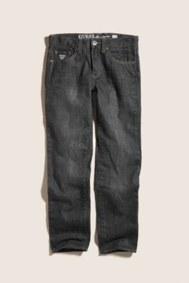 GUESS Kids Boys Brit Rocker Jeans - Night Vision Wash, BLACK (8)