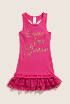 GUESS Kids "Love for GUESS Kids" Tie Back Dres - GUESS Designer Clothing and Accessories
