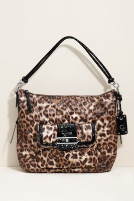 GUESS Dynamite Leo Medium Handbag - Web Exclus, BROWN