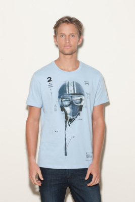 Moto Helmet Basic Crewneck Tee