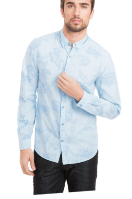 Dillon Slim-Fit Shirt with Inbloom Collage Print