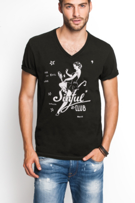 Sinful Club V-Neck Tee