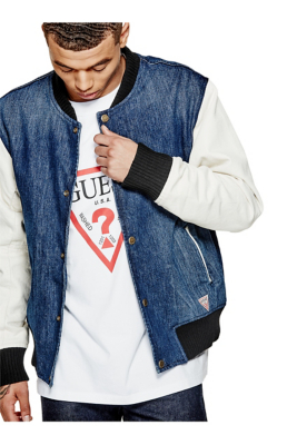 guess men's varsity bomber jacket