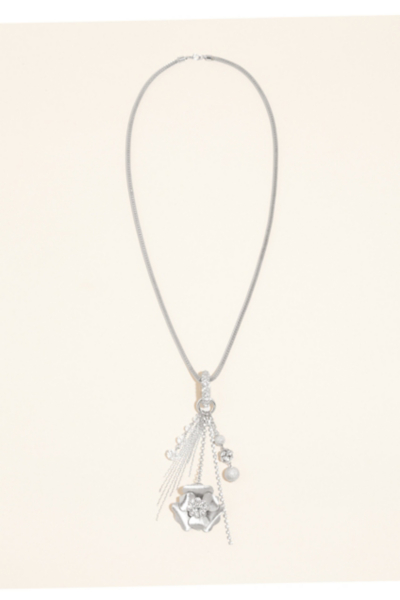 Fireball and Flower Pendant Necklace