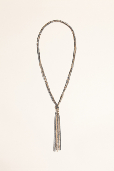Multi-Tone Chain Knot Necklace