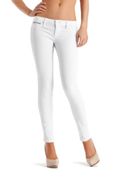 The Zip Pocket Skinny Jean No. 67 - Optic White Wash