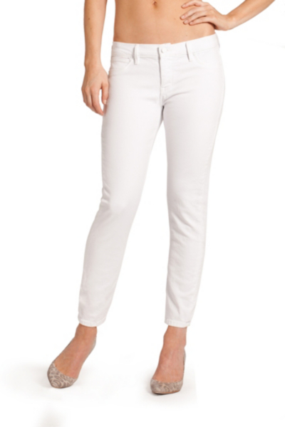 The Cropped Over Boot Skinny Jean No. 69 - Optic White Wash