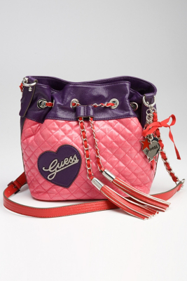 GUESS Old School Drawstring Bag, PINK