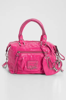 GUESS Big City Box Satchel, PINK - GUESS Designer Clothing and Accessories