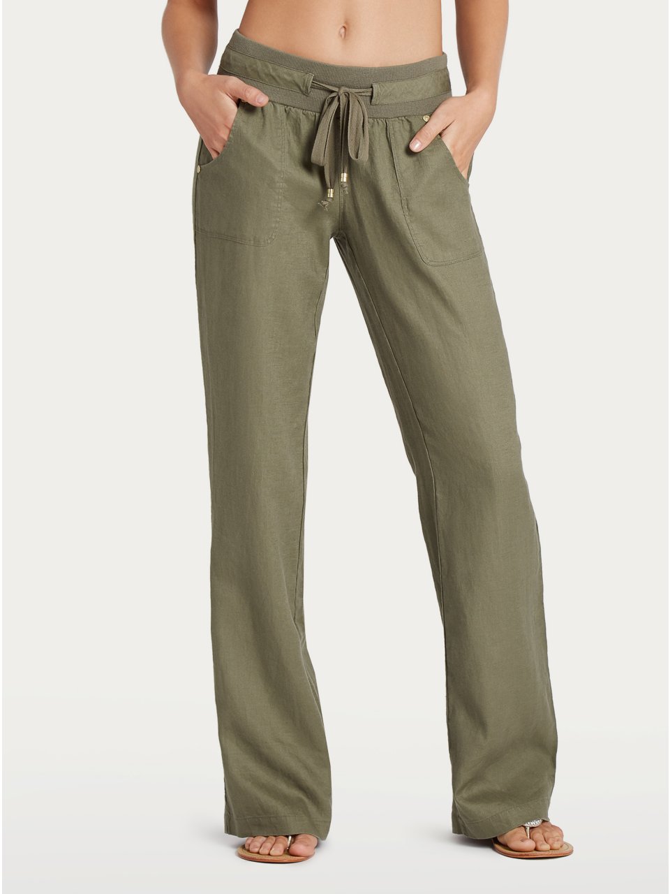G By Guess Women's Eleanor Linen Pants | eBay