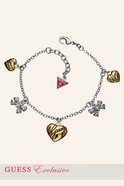 Bow and Heart Charm Bracelet